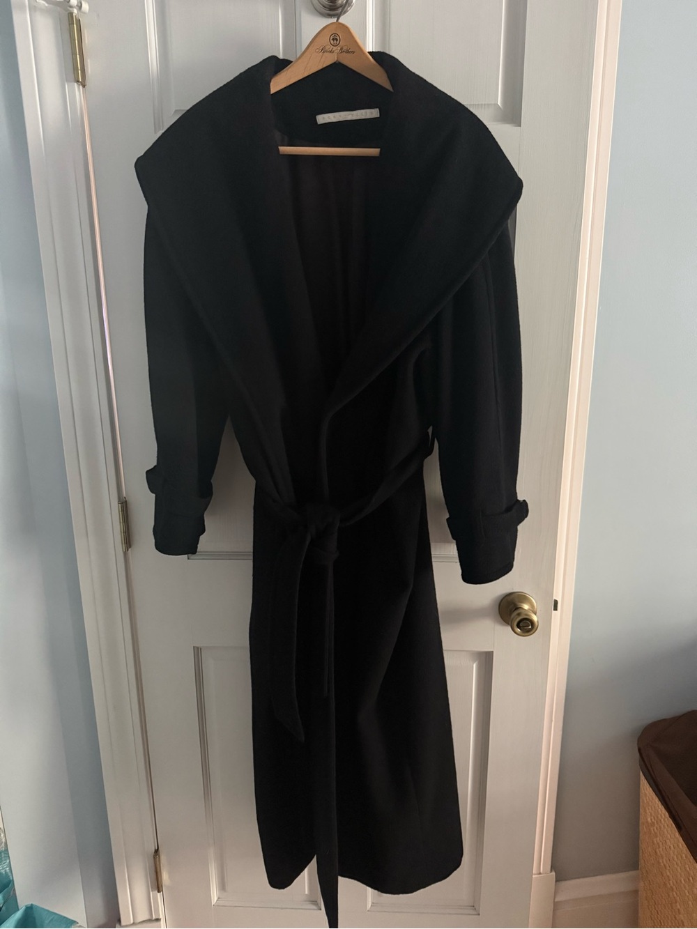 Vintage 90’s Perry Ellis Full Length Wool Wrap Coat Size 12
